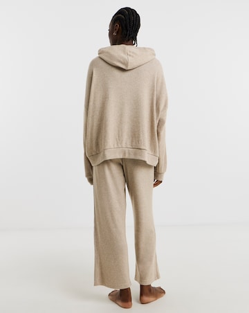 Figleaves Supersoft Rib Knit Lounge Set Beige