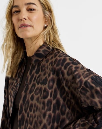 adidas Leopard Print 3 Stripe Lightweight Jacket