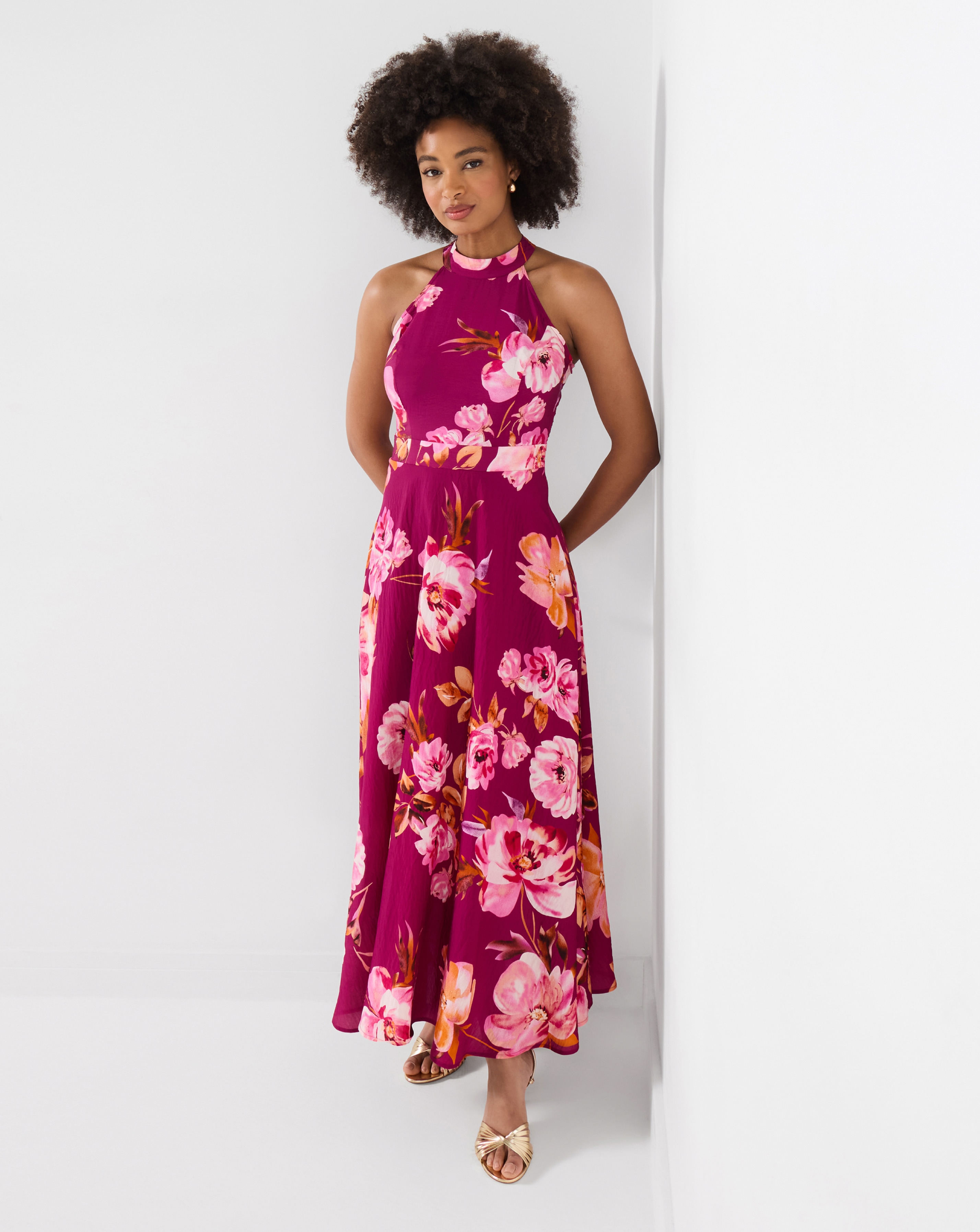 Joe Browns Lulu Floral Halter Neck Dress | Ambrose Wilson