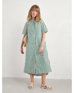 Seasalt Cornwall Harbour Movement Dress Mini Scallion Dark Forage