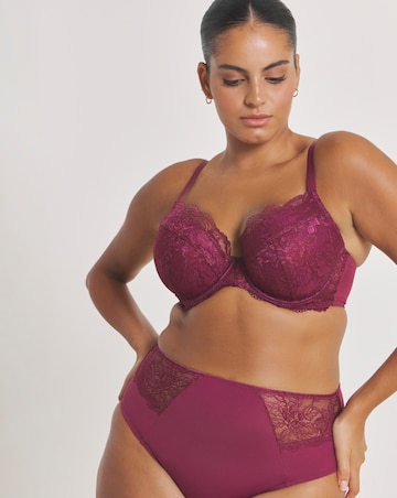 Pretty Secrets (2 Pack) New Ella Wired Padded Plunge Bras (B-G) Fig/Cherry