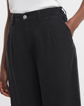 Black Wide Leg Lyocell Jeans