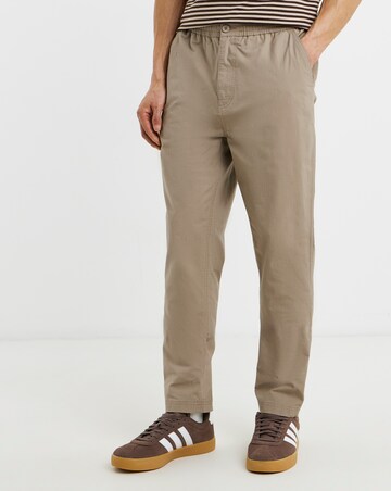 Ripstop Tapered Elasticated Waist Stretch Trouser