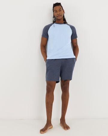 Raglan Marl T-Shirt And Short Pyjama Set