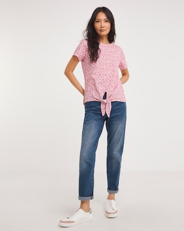 Julipa Pure Cotton Tie Hem T-Shirt