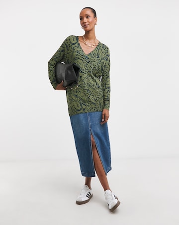 V Neck Slouch Tunic
