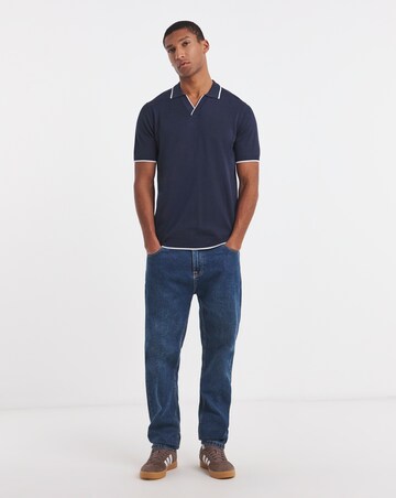 Tipped Knitted Short Sleeve Polo