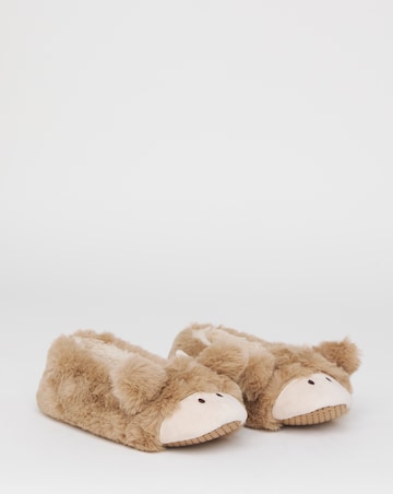 Helly Highland Cow Ballerina Slippers - Wide Fit (E)