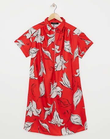 Zip Collared Tunic Dress