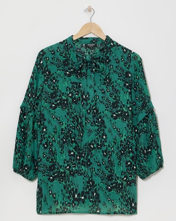 Button Front Frill Detail Top