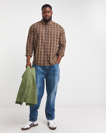 Long Sleeve Button Checked Shirt
