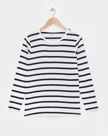 Stripe Crew Neck Long Sleeve T-Shirt