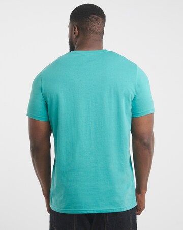 Pure Cotton Crew Neck T-Shirt Long Length- Teal