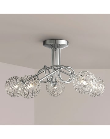 Twist Five Light Ceiling Fitting