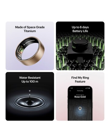 Ultrahuman Ring AIR Bluetooth Smart Ring - Brushed Rose Gold - Size 7