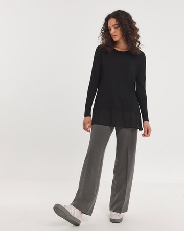 Chiffon Hem Longline Top