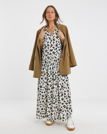 Asymmetric Seam Maxi Dress
