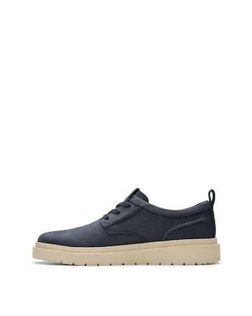 Clarks Polden Lace Leather Shoe - Navy