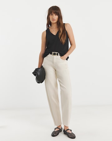V Neck Woven Vest