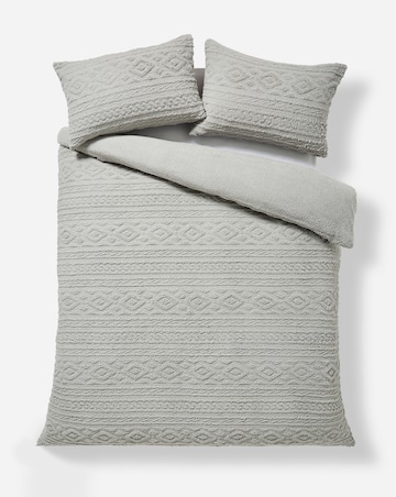 Pipin Cuddle Fleece Duvet Cover Set - Grey