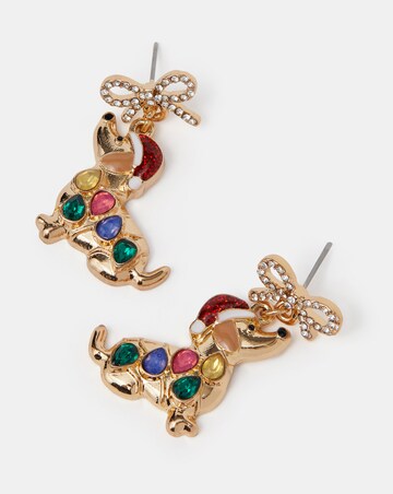 Accessorize Sausage Dog Drop Earrings