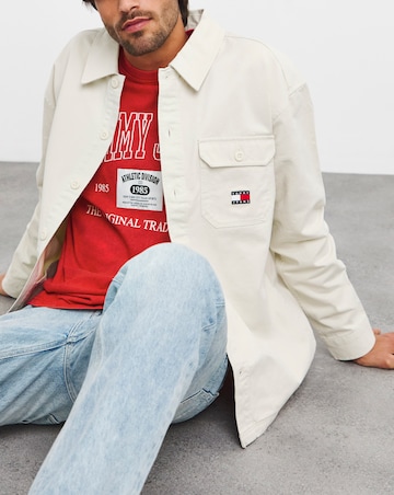 Tommy Jeans Essential Over Shirt Beige