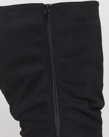 Hattie Ruched Knee High Stretch Boots - Extra Wide Fit (EEE) & Super Curvy Calf