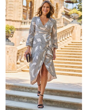 Sosandar Ring Detail Wrap Dress