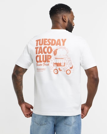 Only & Sons Taco Back Graphic T-Shirt - White
