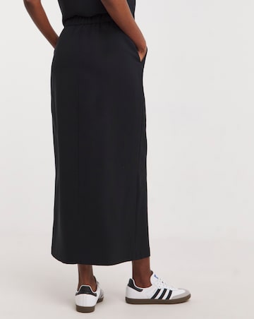 Black Split Front Pencil Skirt
