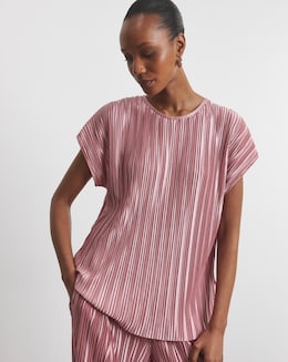 Joanna Hope Plisse Blouse