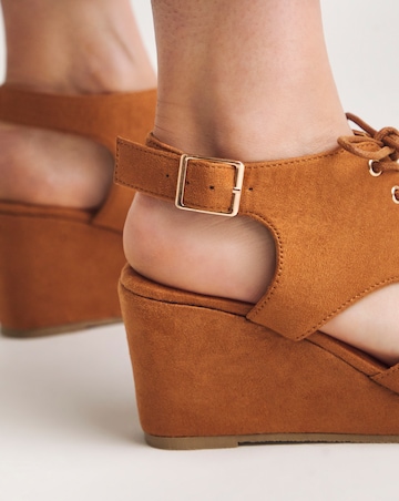 Ariana Shoe Boot Wedge Sandals - Wide Fit (E)