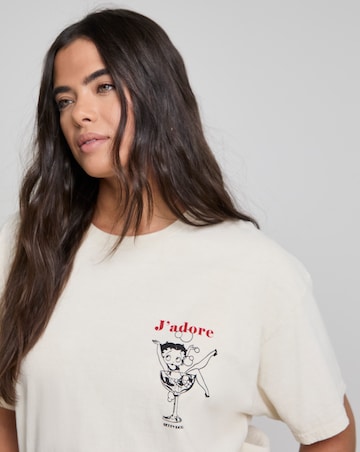 Simply Be Ecru Betty Boop License T-Shirt