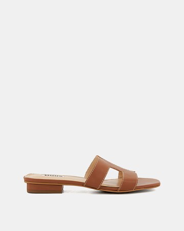 Dune Loupe Leather Slider Sandal Wide Fit