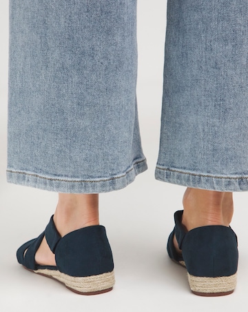 Sonya Soft Strap Espadrille Sandals - Wide Fit (E)