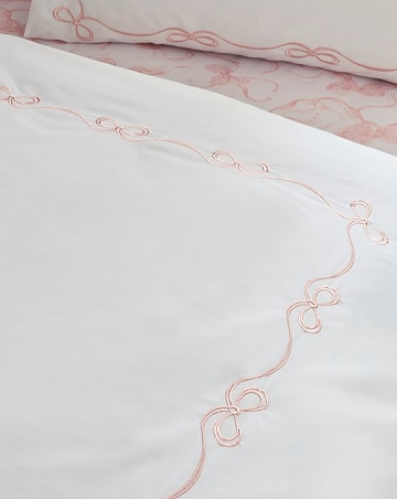 Catherine Lansfield Bow Embroidery Duvet Set