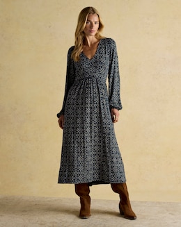 Joules Long Sleeve Nia Midaxi Dress