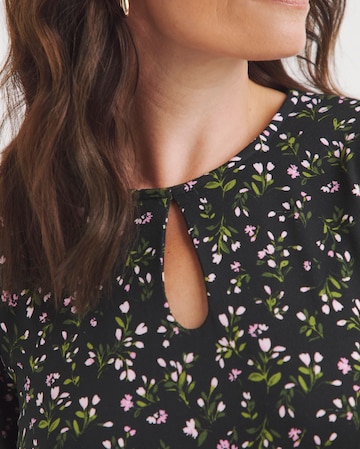 Soft Touch Midi Dress With Key Hole Neck