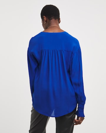 Dipped Back Long Sleeved Blouse