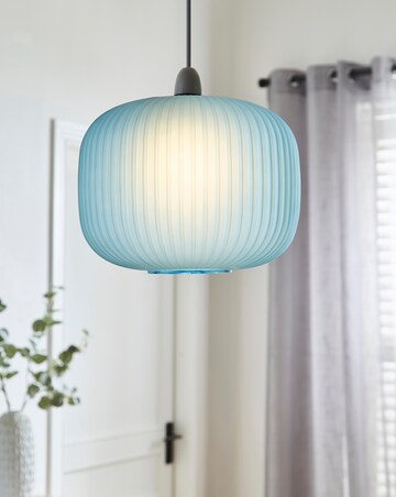 Nora Matt Blue Glass 20cm Pendant Shade