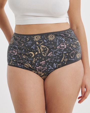 Pretty Secrets (7 Pack) Cotton Full Fit Brief Knickers Star Print