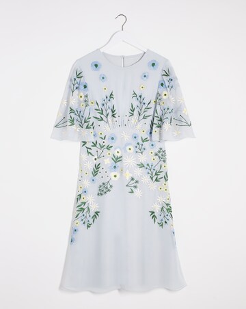 green emerald velvet dress Simply Be Joanna Hope Tiered Printed Dress