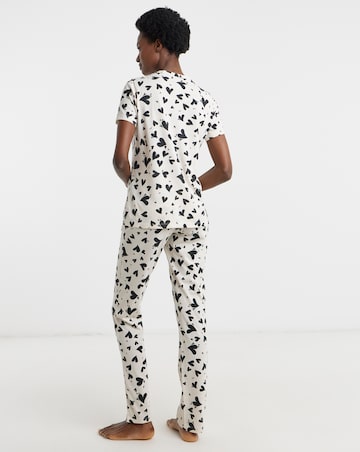 Pretty Secrets (2 Pack) Value Pyjama Sets Heart Print/Black