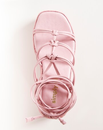 Neve Ankle Tie Wedge Espadrille Sandals - Extra Wide Fit (EEE)