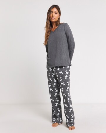 Pretty Secrets Christmas Scotty Dog Value Pyjama Set
