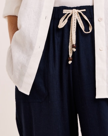 Julipa Petite Tapered Linen Trousers