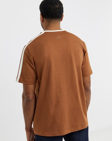 adidas 3 Stripes Coffee T-Shirt