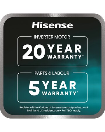 Hisense KitchenFit 5i Series WF5I1045BBQ 10.5kg Washing Machine - Black