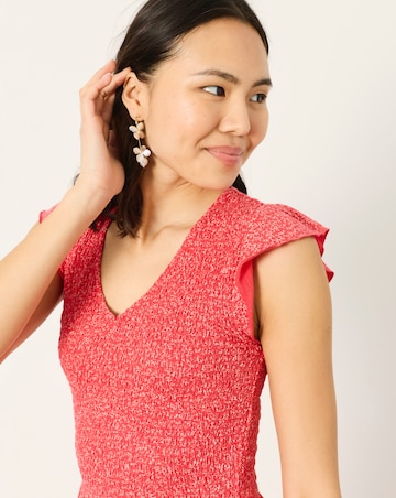 FatFace Demi Coral Jersey Midi Dress