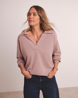 Anthology Rib High Collar Modal Sweat